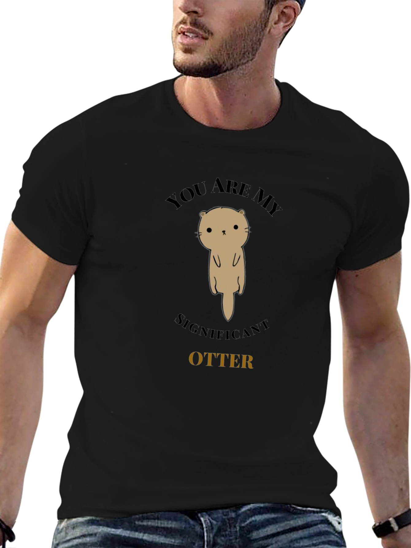 Significant Otter Graphic Tee - Unisex Black T-Shirt