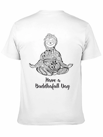 Meditating Sloth T-Shirt - Have a Buddah-full Day