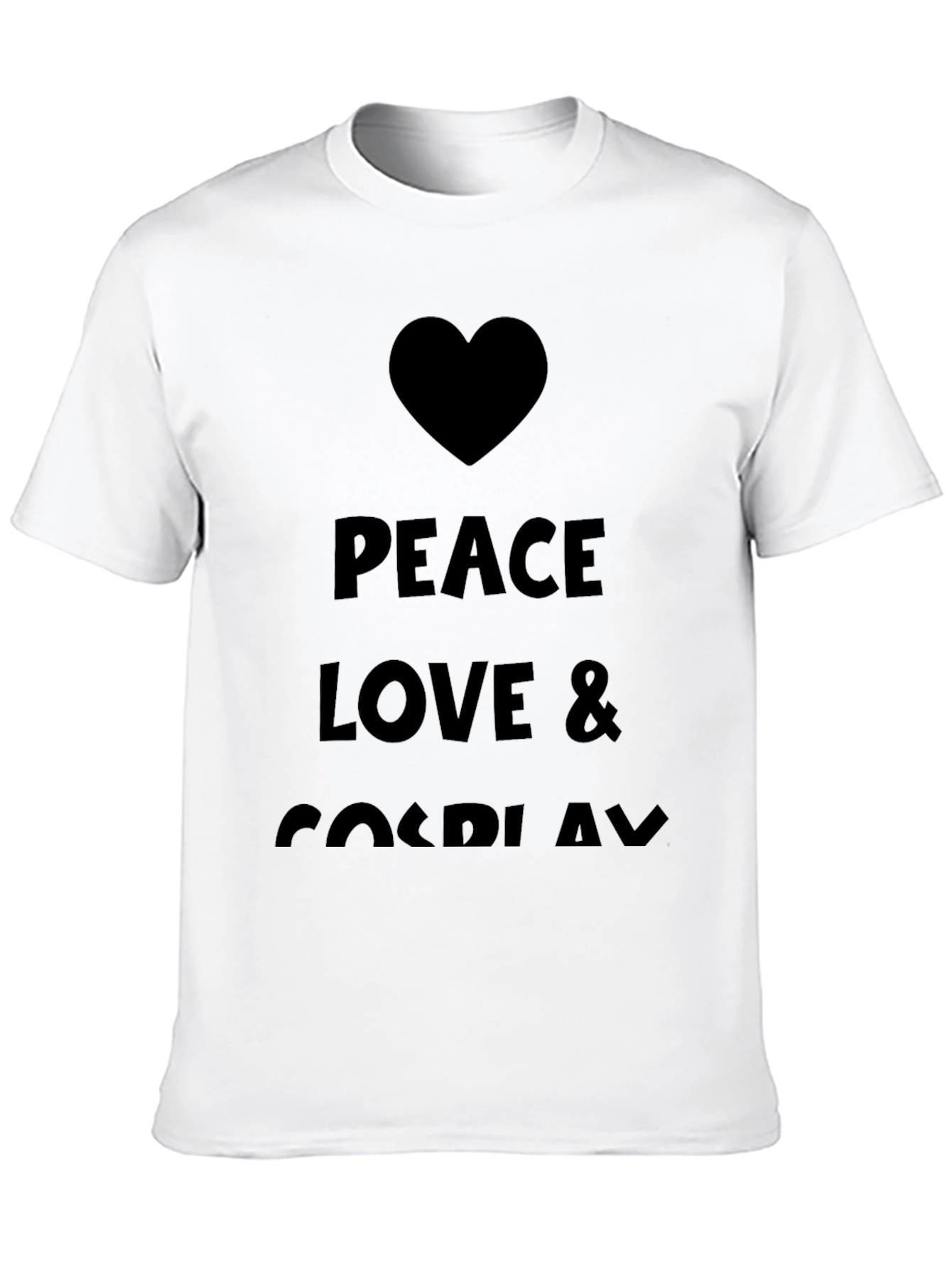 Peace Love & Cosplay T-Shirt - Black