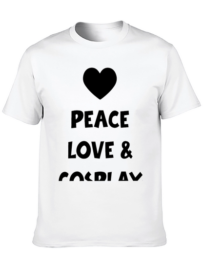 Peace Love & Cosplay T-Shirt - Black