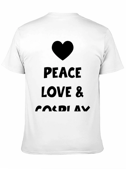 Peace Love & Cosplay T-Shirt - Black