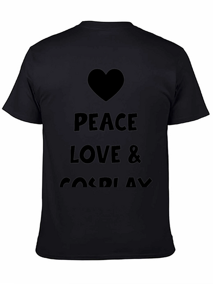 Peace Love & Cosplay T-Shirt - Black