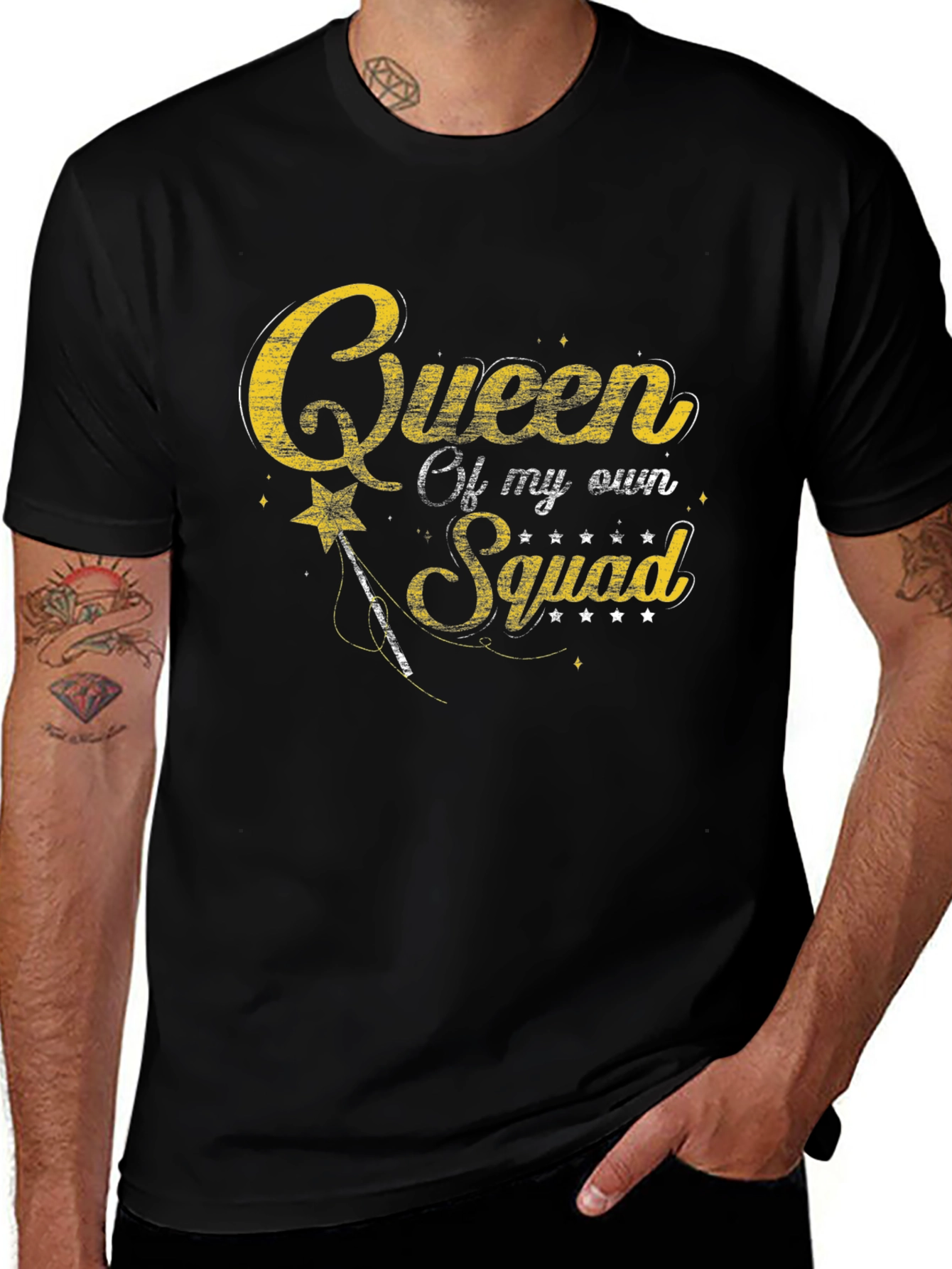 Queen of My Own Squad Black T-Shirt