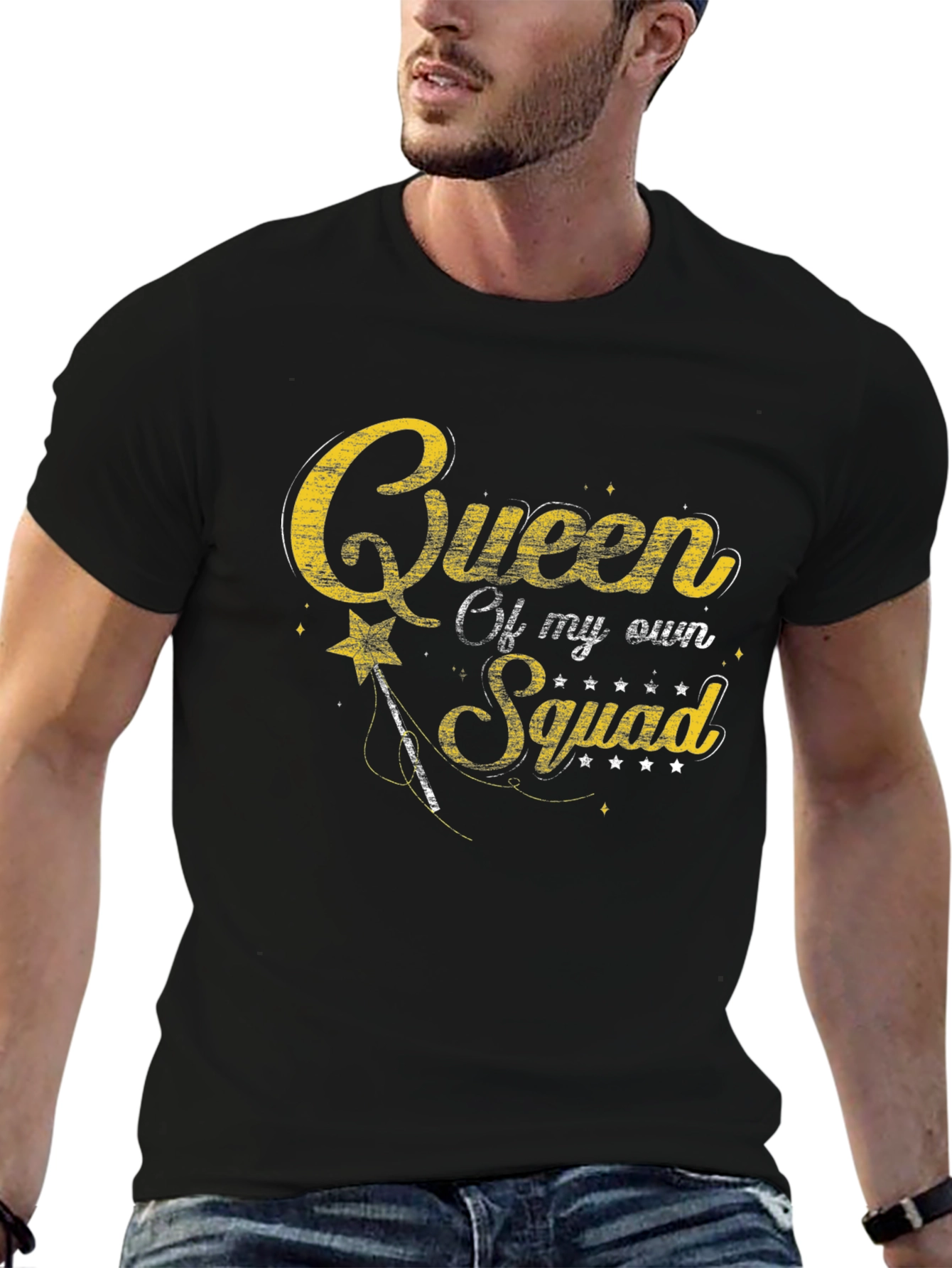 Queen of My Own Squad Black T-Shirt