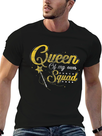 Queen of My Own Squad Black T-Shirt
