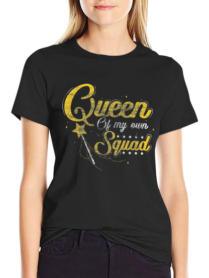 Queen of My Own Squad Black T-Shirt