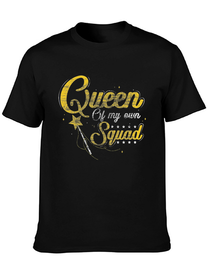 Queen of My Own Squad Black T-Shirt