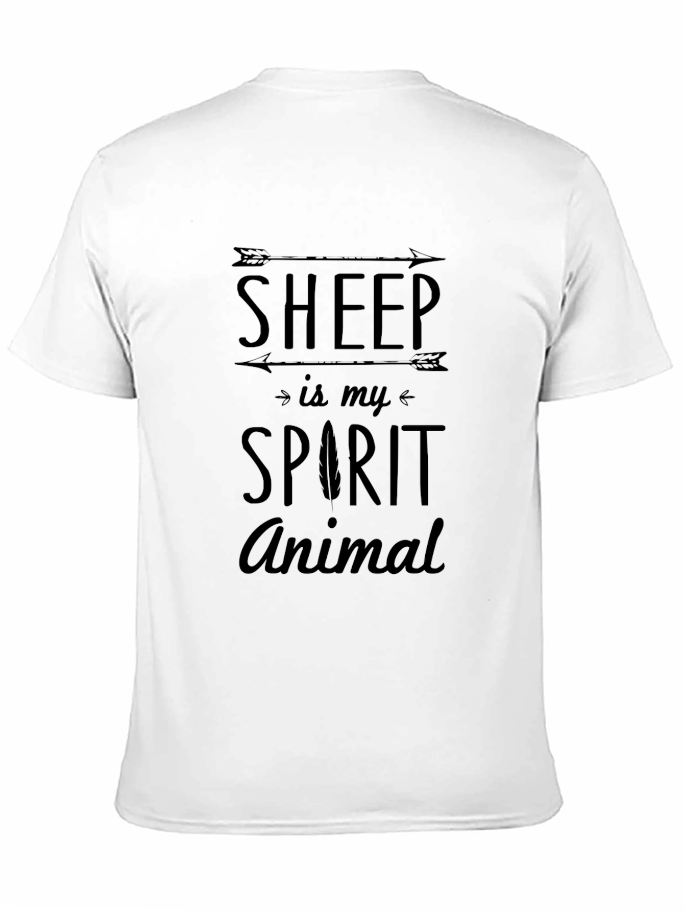Sheep is My Spirit Animal Black T-Shirt
