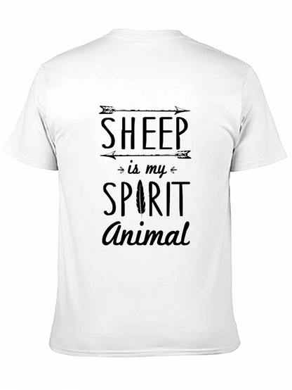 Sheep is My Spirit Animal Black T-Shirt