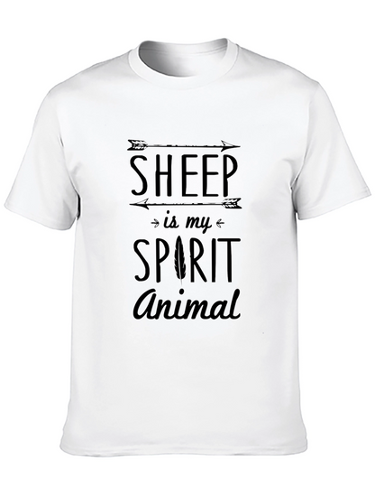 Sheep is My Spirit Animal Black T-Shirt