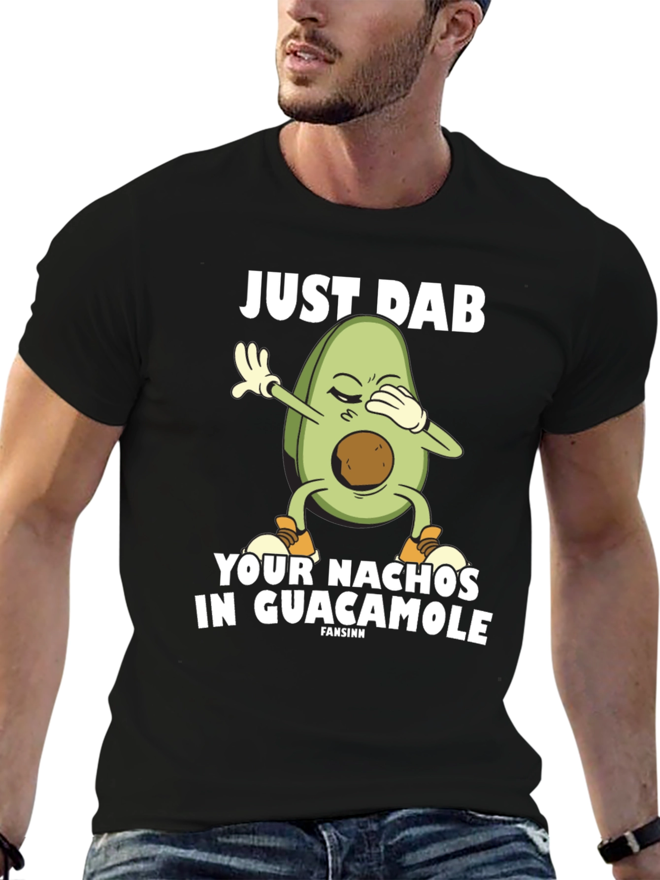 Just Dab Your Nachos in Guacamole Black T-Shirt