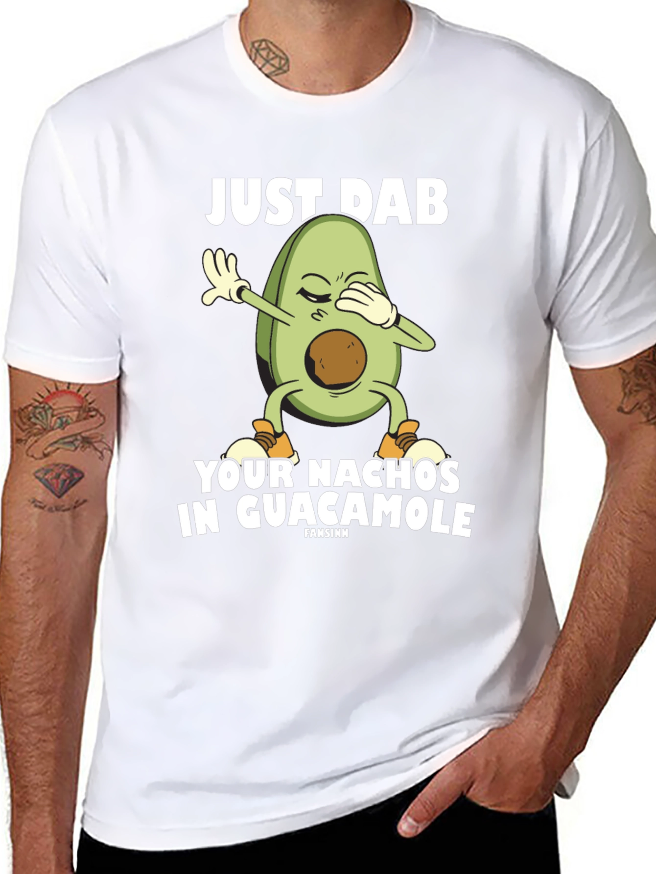 Just Dab Your Nachos in Guacamole Black T-Shirt