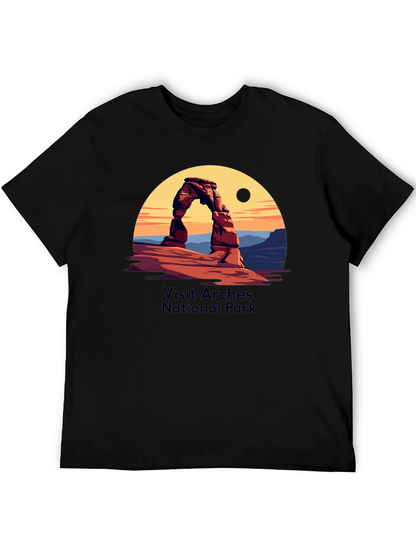 Arches National Park Graphic Tee - Black Cotton Blend