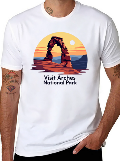 Arches National Park Graphic Tee - Black Cotton Blend