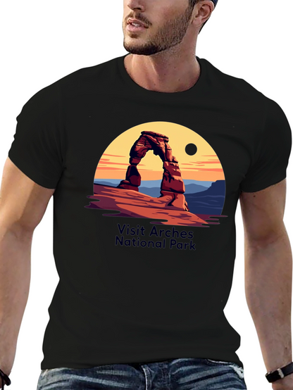 Arches National Park Graphic Tee - Black Cotton Blend