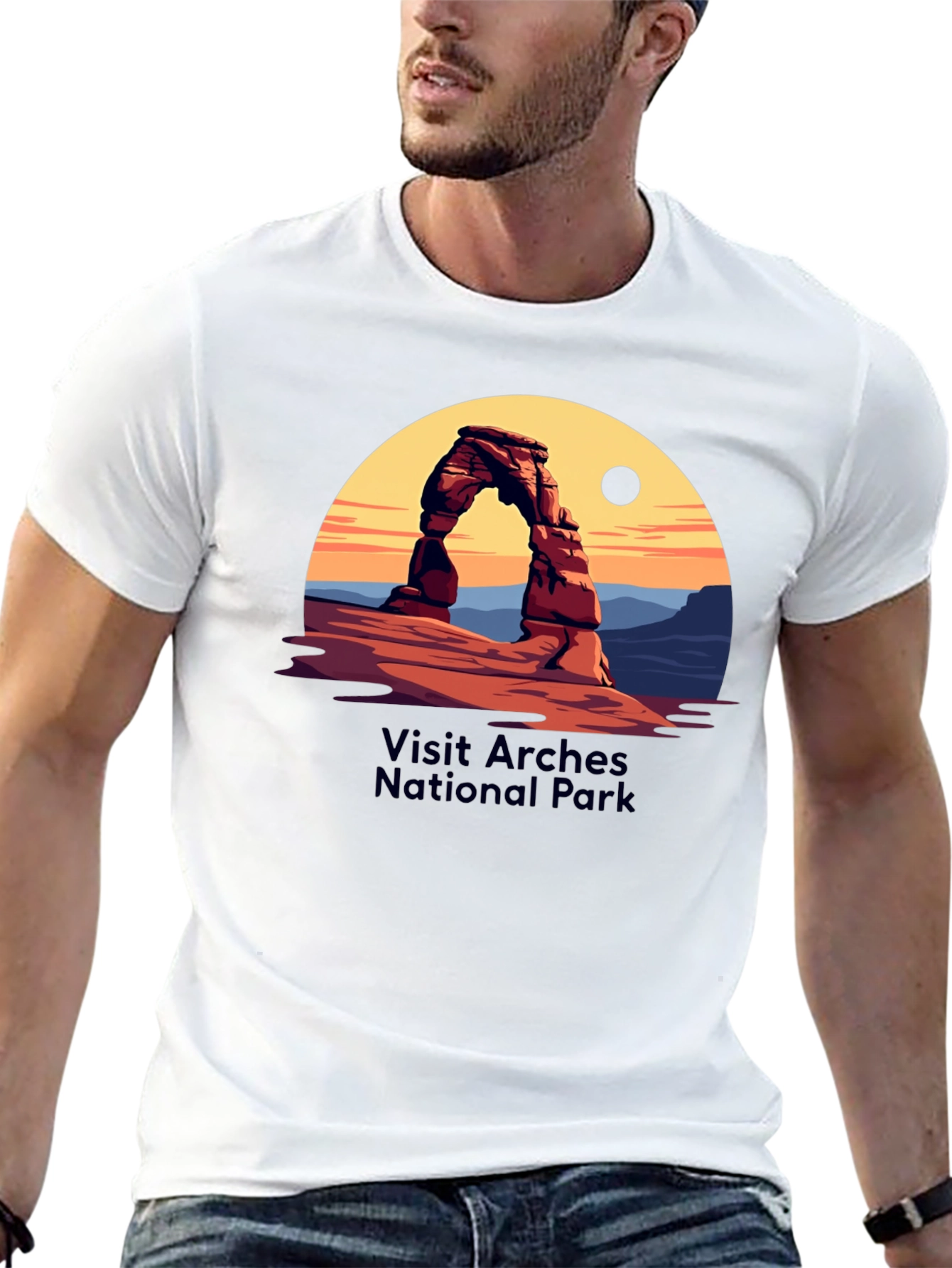 Arches National Park Graphic Tee - Black Cotton Blend