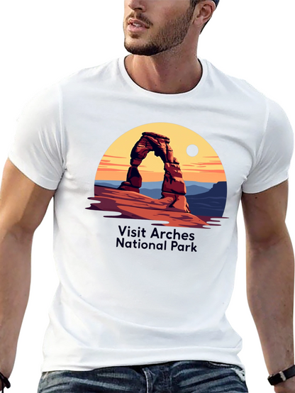 Arches National Park Graphic Tee - Black Cotton Blend