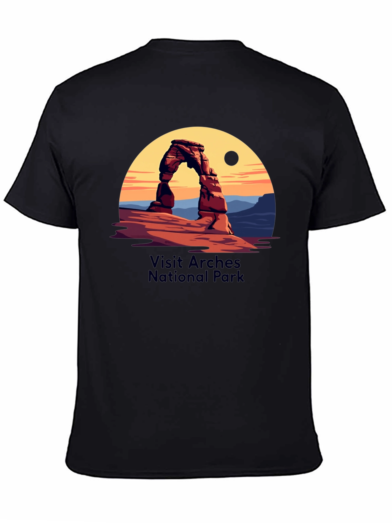 Arches National Park Graphic Tee - Black Cotton Blend