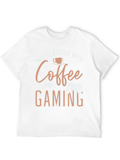 Coffee and Gaming Black T-Shirt