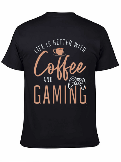 Coffee and Gaming Black T-Shirt