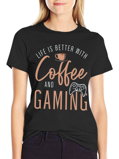 Coffee and Gaming Black T-Shirt