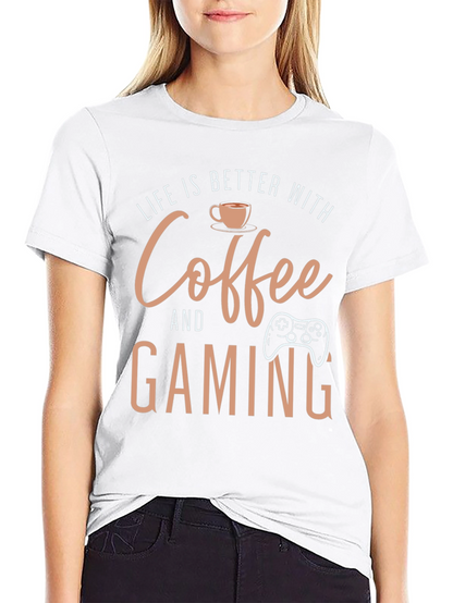 Coffee and Gaming Black T-Shirt