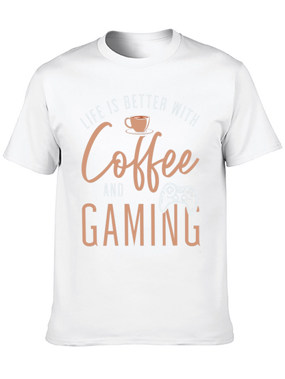 Coffee and Gaming Black T-Shirt