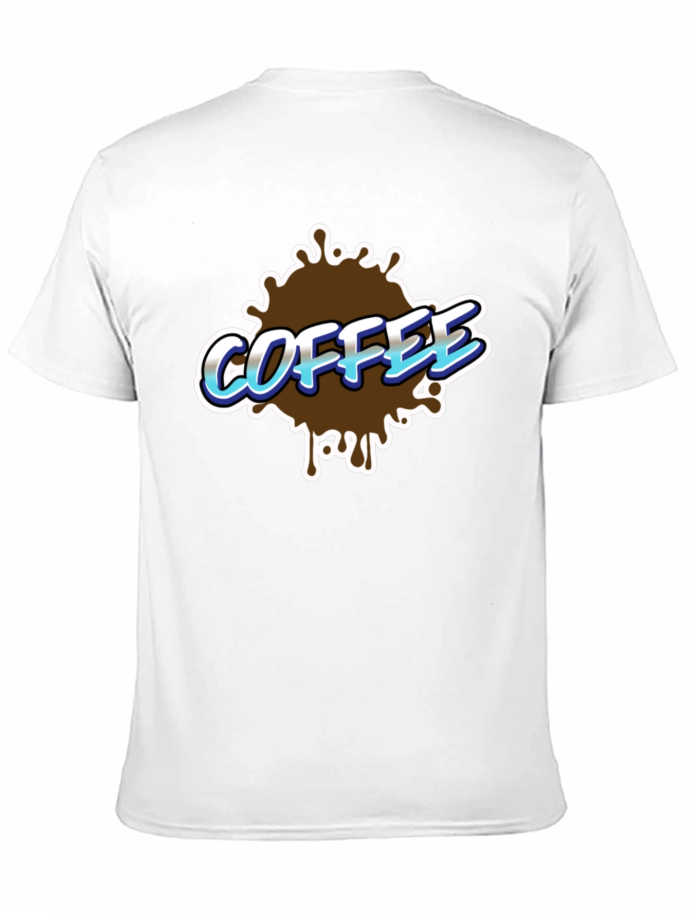 Coffee Splash Graphic T-Shirt - Black