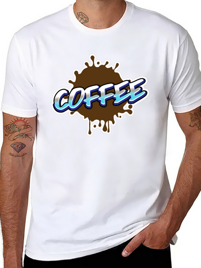 Coffee Splash Graphic T-Shirt - Black