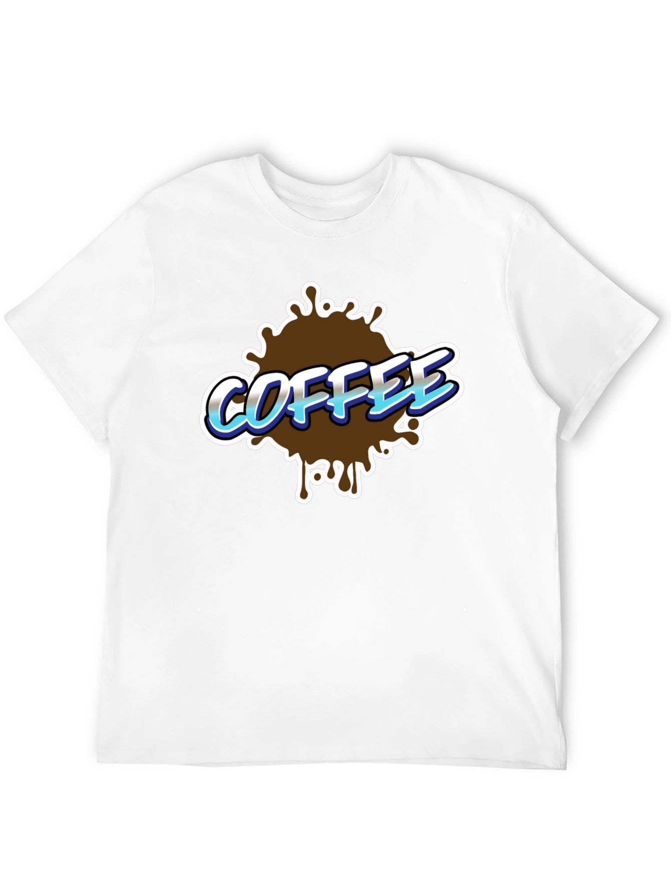 Coffee Splash Graphic T-Shirt - Black