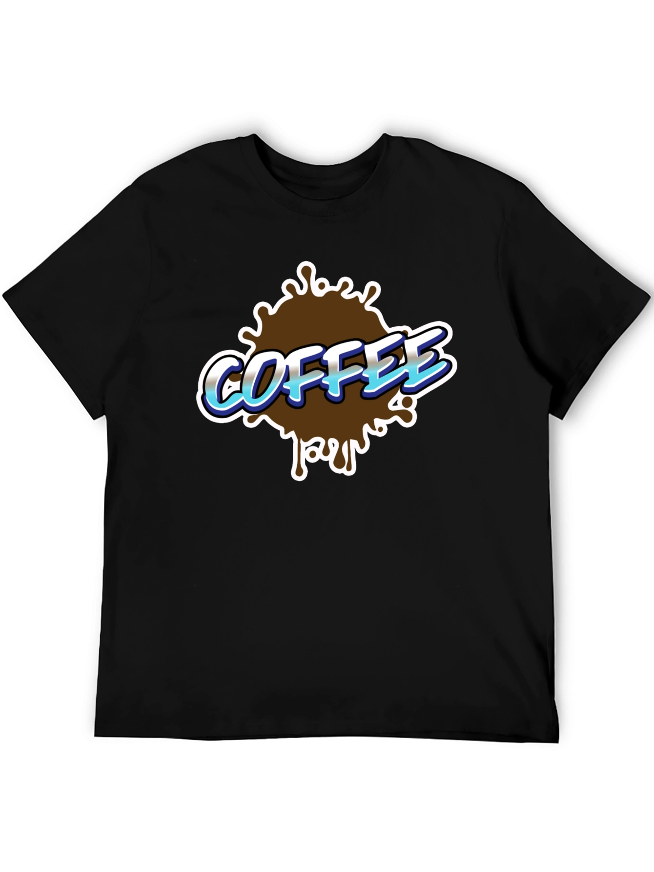 Coffee Splash Graphic T-Shirt - Black