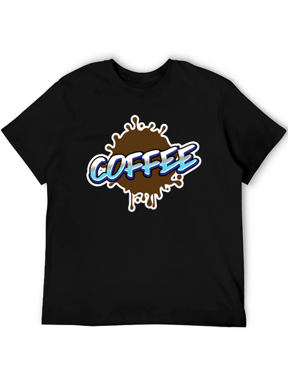 Coffee Splash Graphic T-Shirt - Black