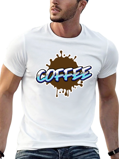 Coffee Splash Graphic T-Shirt - Black