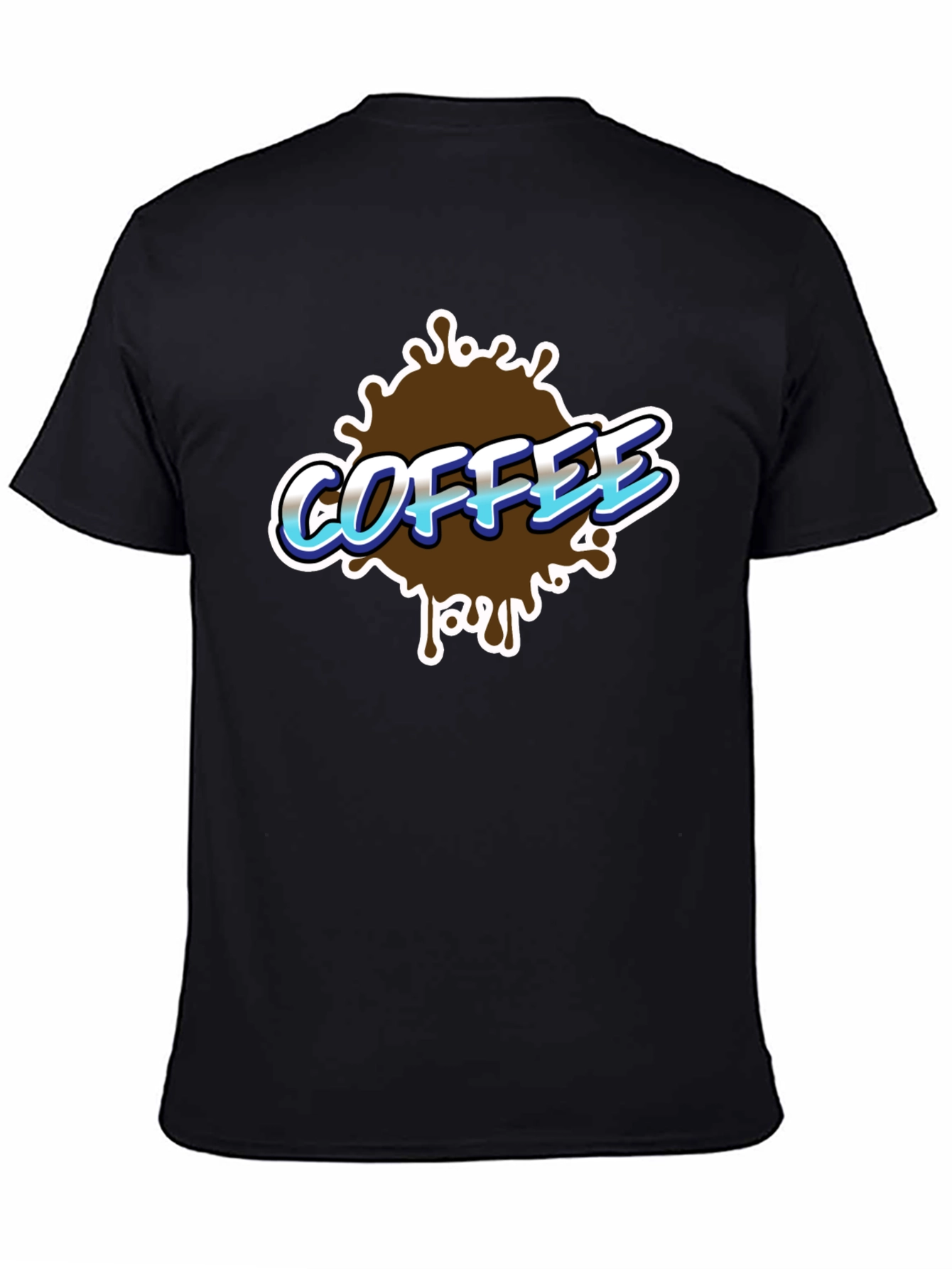 Coffee Splash Graphic T-Shirt - Black
