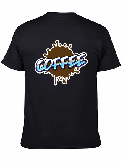Coffee Splash Graphic T-Shirt - Black