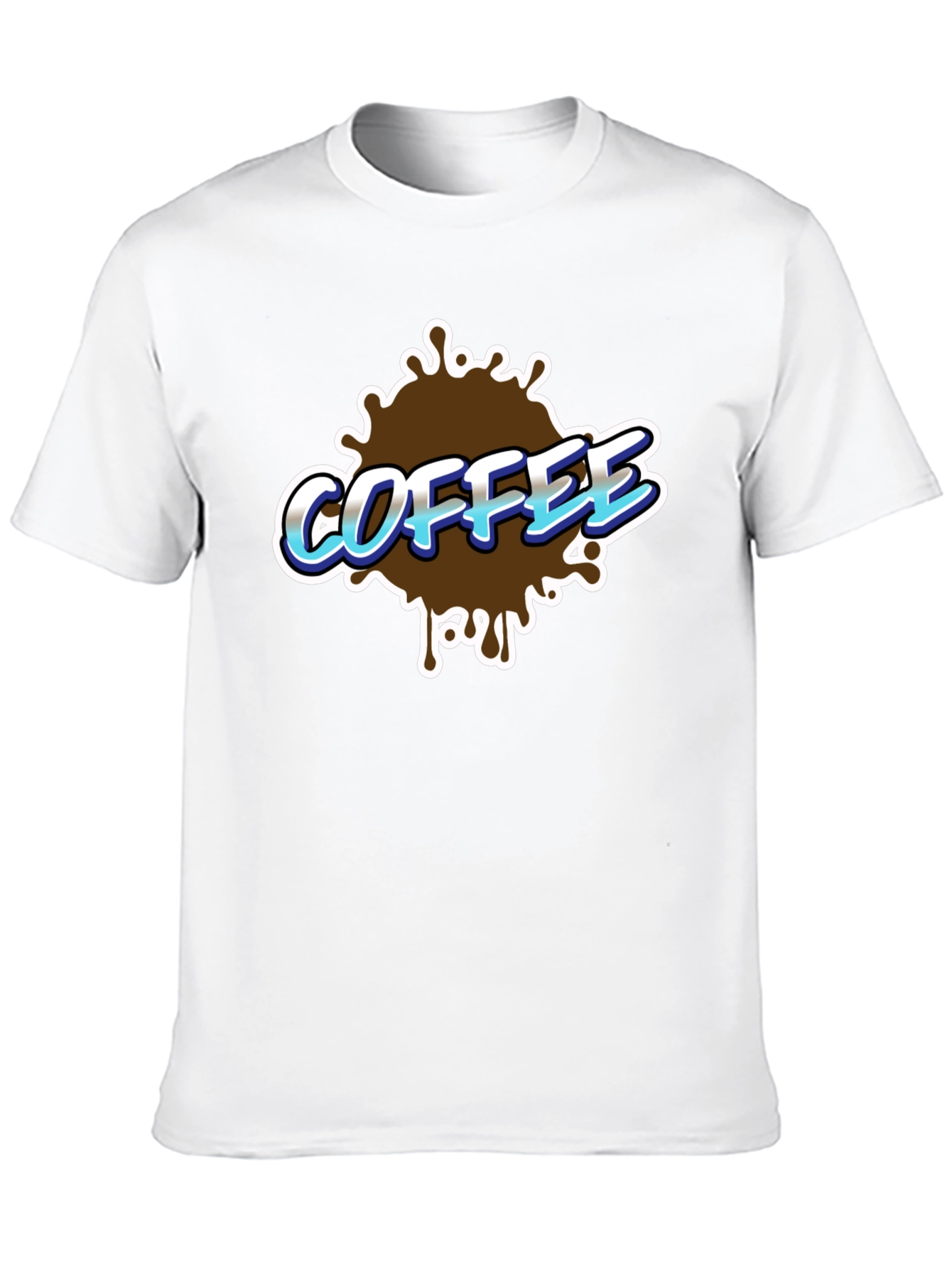 Coffee Splash Graphic T-Shirt - Black