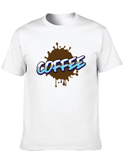 Coffee Splash Graphic T-Shirt - Black