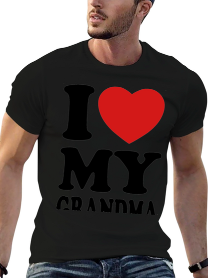 I Heart Grandma Black Tee