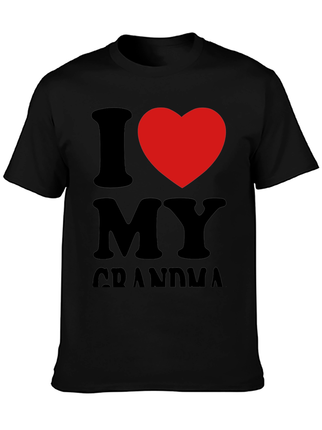 I Heart Grandma Black Tee
