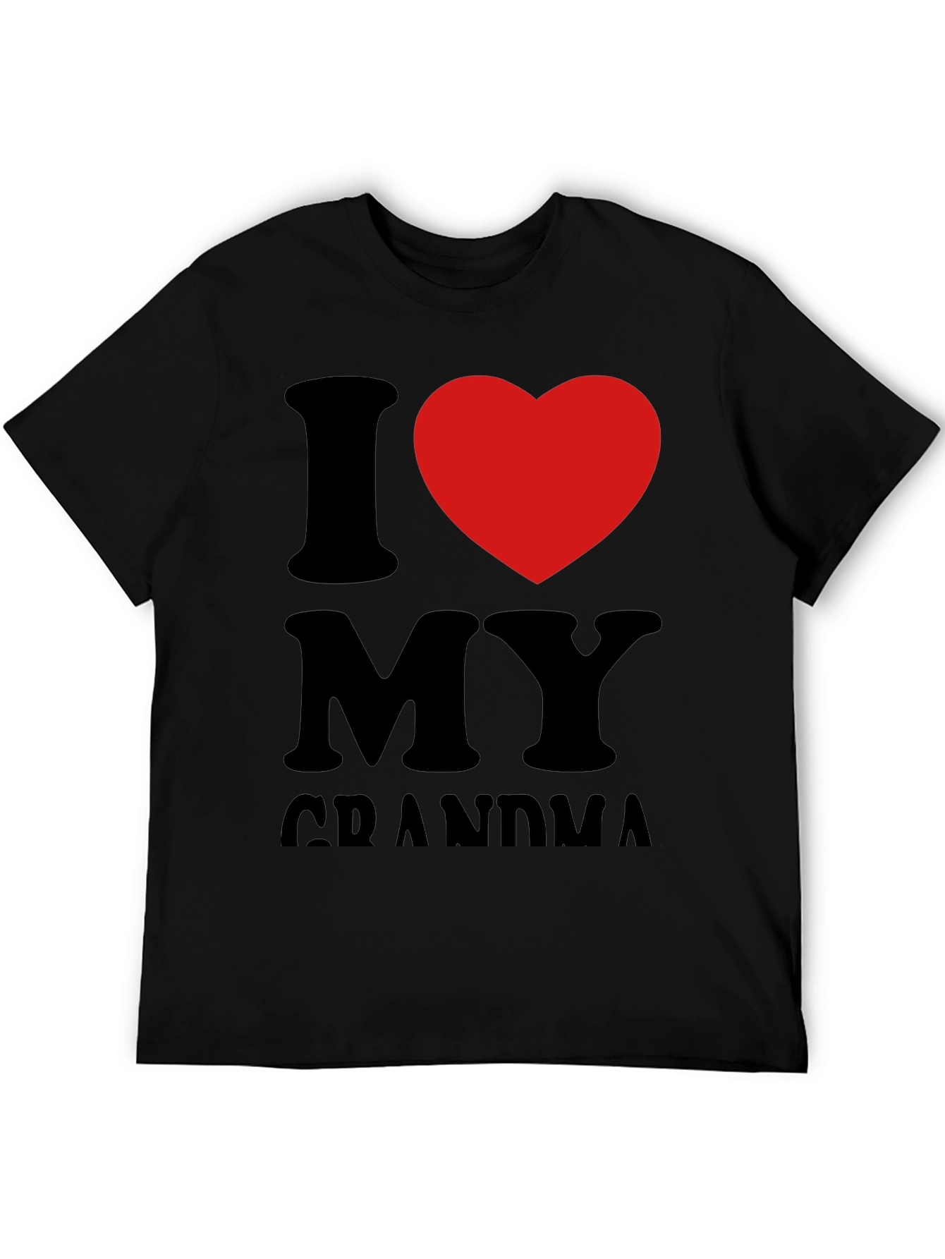 I Heart Grandma Black Tee
