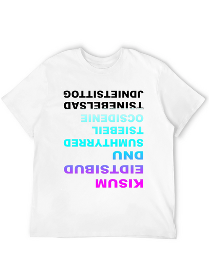 Reversed Text T-Shirt - Bold & Unique