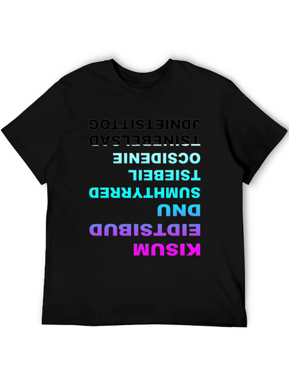 Reversed Text T-Shirt - Bold & Unique