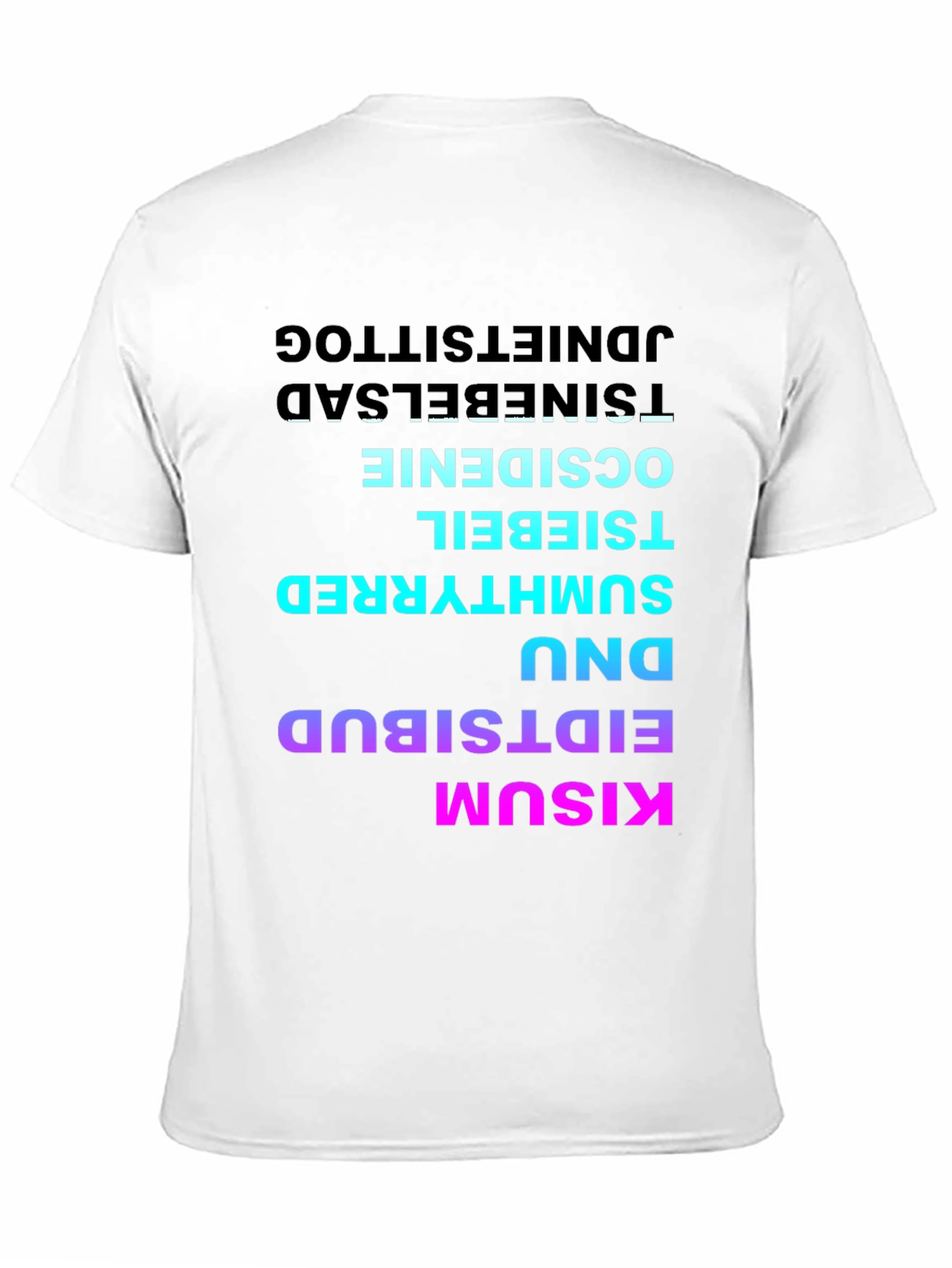 Reversed Text T-Shirt - Bold & Unique