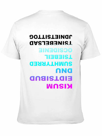 Reversed Text T-Shirt - Bold & Unique