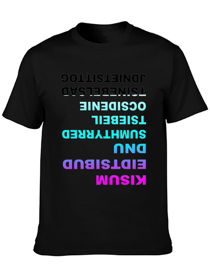 Reversed Text T-Shirt - Bold & Unique