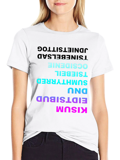Reversed Text T-Shirt - Bold & Unique