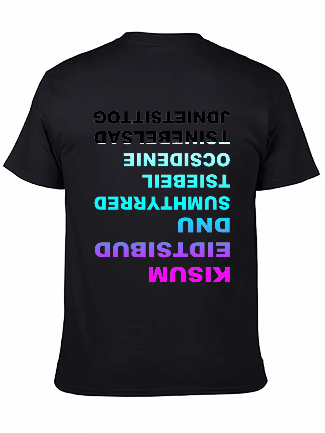 Reversed Text T-Shirt - Bold & Unique
