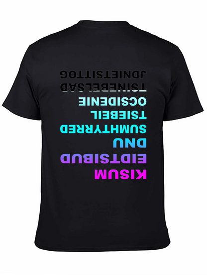 Reversed Text T-Shirt - Bold & Unique