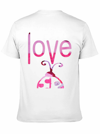 Love Ladybug Graphic Tee - Black Cotton T-Shirt