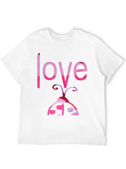 Love Ladybug Graphic Tee - Black Cotton T-Shirt